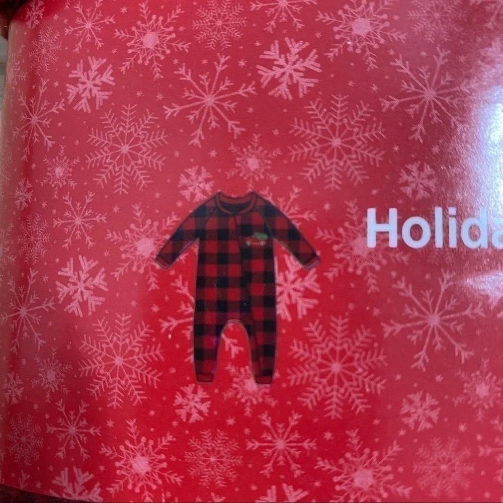 Buffalo Plaid Holiday Family Pajamas NWT 2T Sleeper Footless Kids Toddler Red